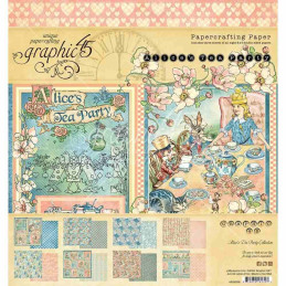 Kit de papeles 20 x 20 Graphic45 - Alice's Tea Party