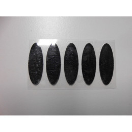 Velcros adhesivos ovalados negros