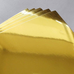 Cartulina metalizada dorada una cara. 30x30 cm. Unidad