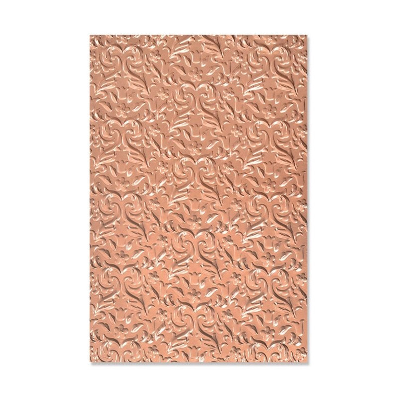 Sizzix • Multi level textured impressions embossing folder Floral flourishes
