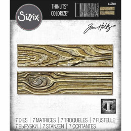 Kit de 7 Troqueles Thinlits Woodgrain Colorize by Tim Holtz