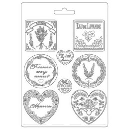 Kit de moldes Provence plates and hearts - Stamperia