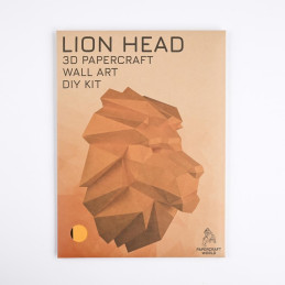 3D Papercraft Wall Art - Lion Head
