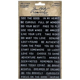 Tim Holtz Idea-Ology Sentiments Label Stickers - Thoughts