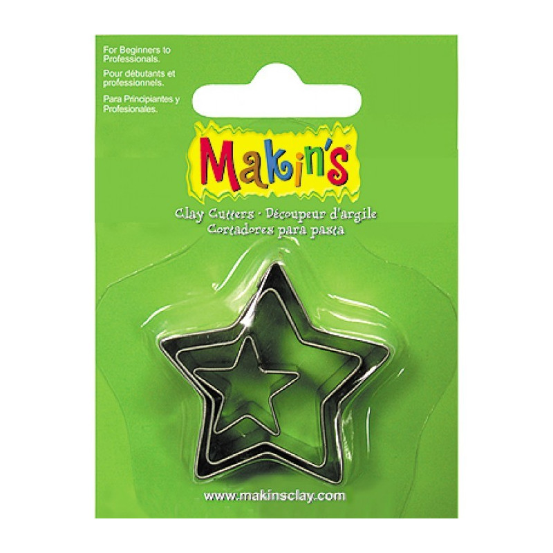 Set de 3 cortadores Makin's Clay Forma de Estrella