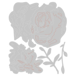 Set de 4 Troqueles Sizzix • Thinlits Brushstroke Flowers 4 by Tim Holtz