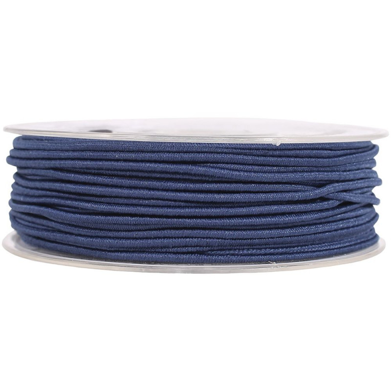 Cordón elástico Azul. Ancho 1,8 mm. 1 Metro
