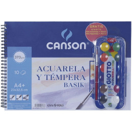 Bloc acuarela CANSON A4+ con kit de acuarelas de Regalo