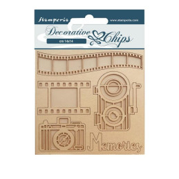 Stamperia Decorative chips - Our way memorias