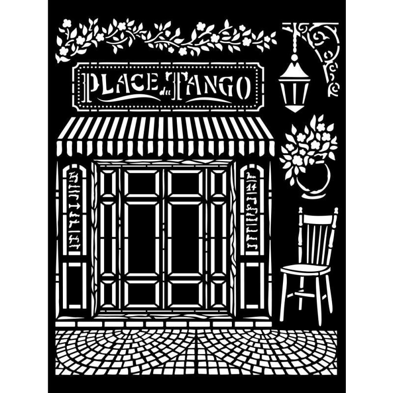 Stencil Stamperia Mix Media Art 25 x 20 cm. - Desire Place Tango