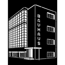 Stencil Stamperia Mix Media Art 25 x 20 cm. - Bauhaus palacio