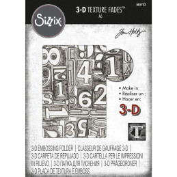 Carpeta de embossing 3D Sizzix by Tim Holtz - Numbered