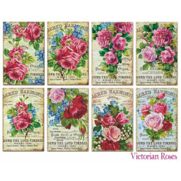 Mini Kit de papeles 10,8 x 7 cm. Victorian Roses - Decorer