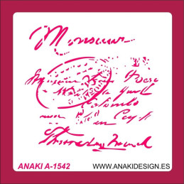 Stencil Anaki Mix Media 13 x 13 cm. - A-1542