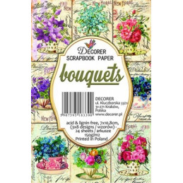 Mini Kit de papeles 10,8 x 7 cm. Bouquets - Decorer