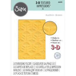 Sizzix • Multi level textured impressions embossing folder Quirky Florals