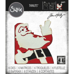 Set 6 troqueles Sizzix THINLITS Retro Santa by Tim Holtz