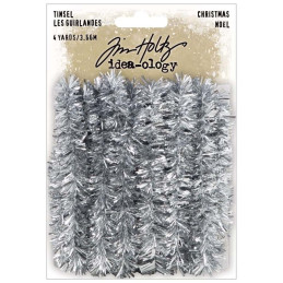 Tim Holtz Idea-Ology Silver Tinsel Trimmings