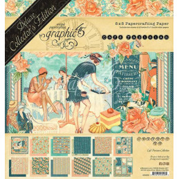Kit de papeles  Deluxe Collector's Edition 20 x 20 Graphic45 - Cafe Parisian