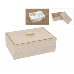 Caja de madera 22 x 15 x 7,5 cm.