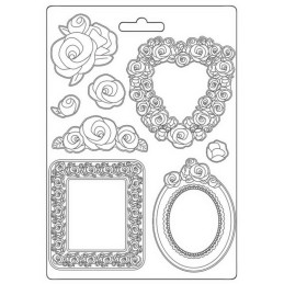 Kit de moldes Rose Parfum frames and roses - Stamperia