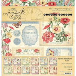 Kit de papeles 30 x 30 Graphic45 - Flower Market