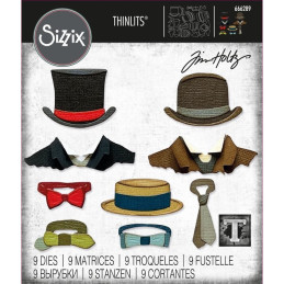 Set 9 troqueles Sizzix THINLITS Tailored by Tim Holtz