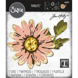 Set 7 troqueles Sizzix THINLITS Blossom by Tim Holtz