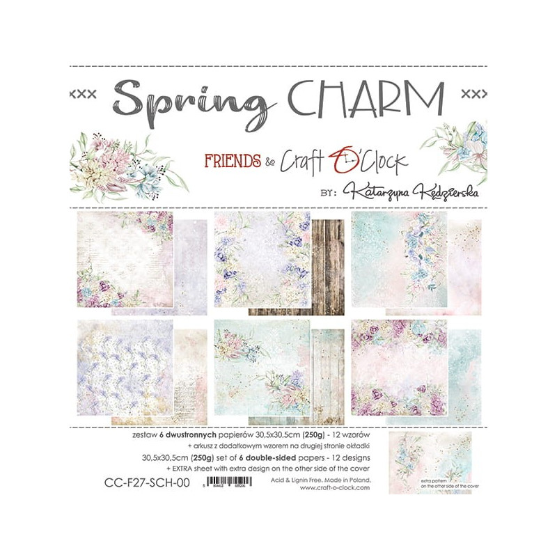 Craft O'Clock Kit de Basic Papers Spring Charm 15.5 x 30.5 cm.