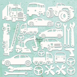 Mintay Papers Chipboard - Vehicles Set