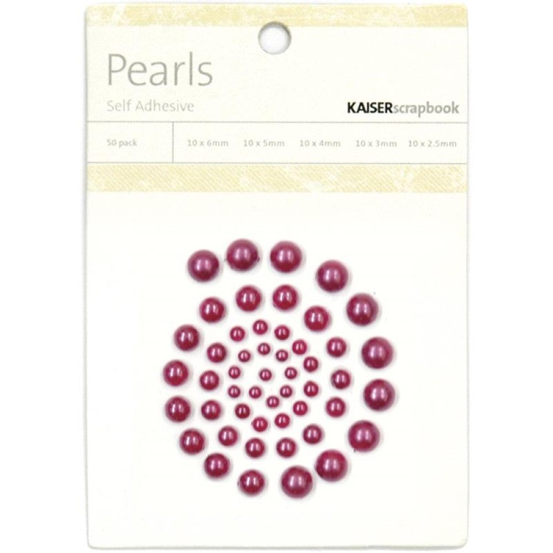 KAISERCRAFT-Self-Adhesive Pearls. Plum