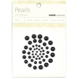 KAISERCRAFT-Self-Adhesive Pearls. Black
