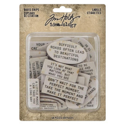 Tim Holtz Idea-Ology Chipboard Quote Chips - Labels