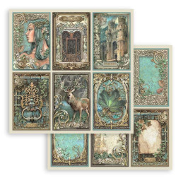 Kit de papeles de Scrapbooking 20 x 20 cm. Stamperia - Magic Forest