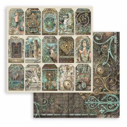 Kit de papeles de Scrapbooking 30 x 30 cm. Stamperia - Magic Forest by Antonis Tzanidakis
