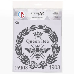Texture Stencil 8"x8" Queen bee Ciao Bella
