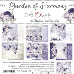 Craft O'Clock Kit de papeles Garden of Harmony 20 x 20 cm.