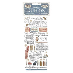 Rub-on Transferibles Vintage Library Calligraphy - Stamperia