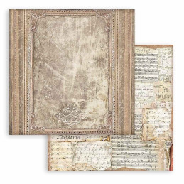 Kit de papeles de Scrapbooking 20 x 20 cm. Stamperia - Backgrounds Selection Vintage Library
