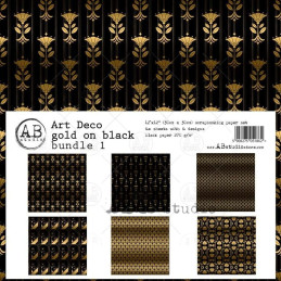Kit de papeles ABstudio - "gold on black"
