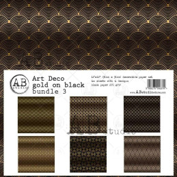 Kit de papeles ABstudio - "gold on black" MINI-bundle 3
