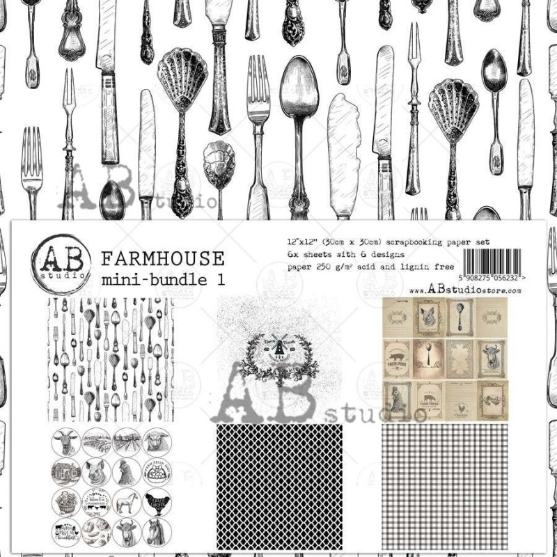 Kit de papeles ABstudio - "Farmhouse" bundle 1