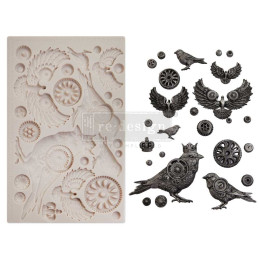 Finnabair Decor Moulds - Clockwork Sparrows