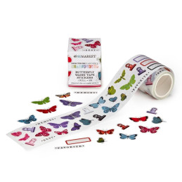 49 And Market Washi Tape Stickers - Spectrum Gardenia Butterfly