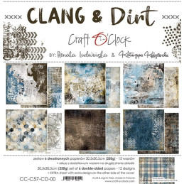 Craft O'Clock Kit de papeles Clang & Dirt 30 x 30 cm.