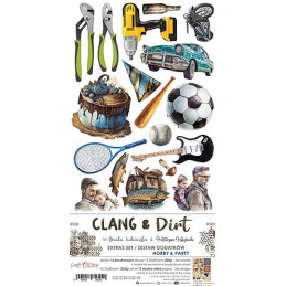 Craft O'Clock Kit de papeles Extras Set Hobby & Party Clang & Dirt 15.5 x 30.5 cm.
