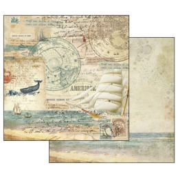 Kit de papeles de Scrapbooking 20 x 20 cm. Stamperia - Around the World