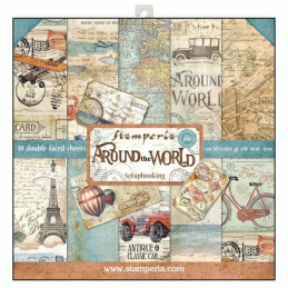 Kit de papeles de Scrapbooking Stamperia - Around the world
