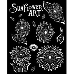 Stencil Stamperia Mix Media Art 25 x 20 cm. - Sunflower Art sunflowers
