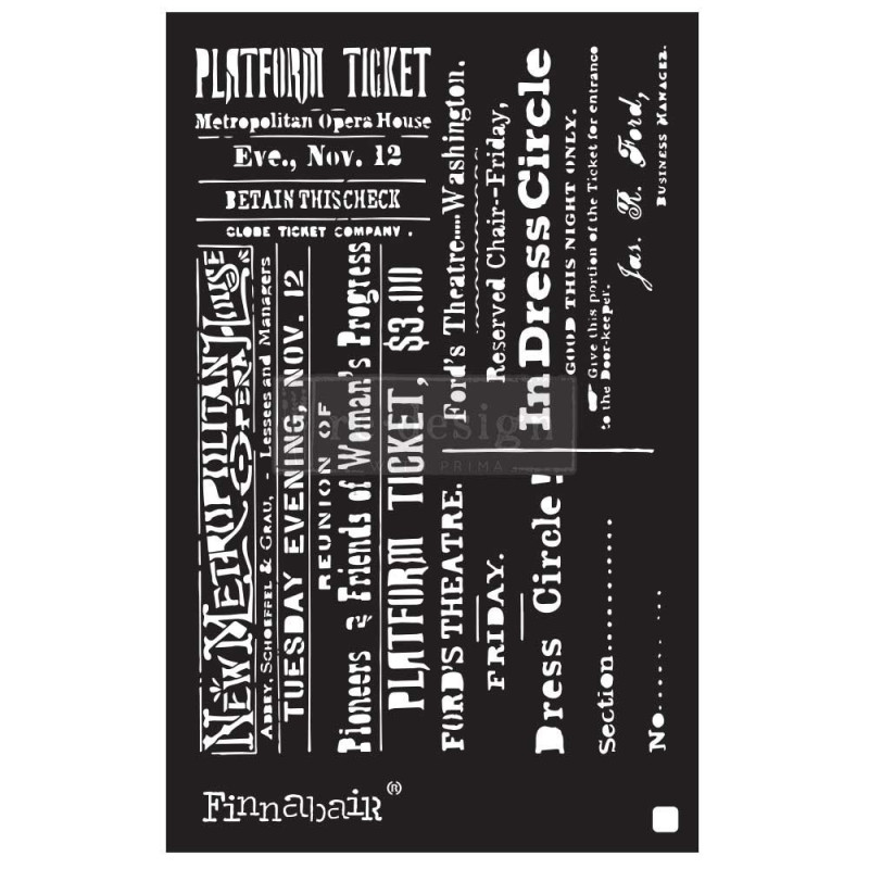Stencil Finnabair Prima Marketing Theater Night 22,5 X 15 cm.
